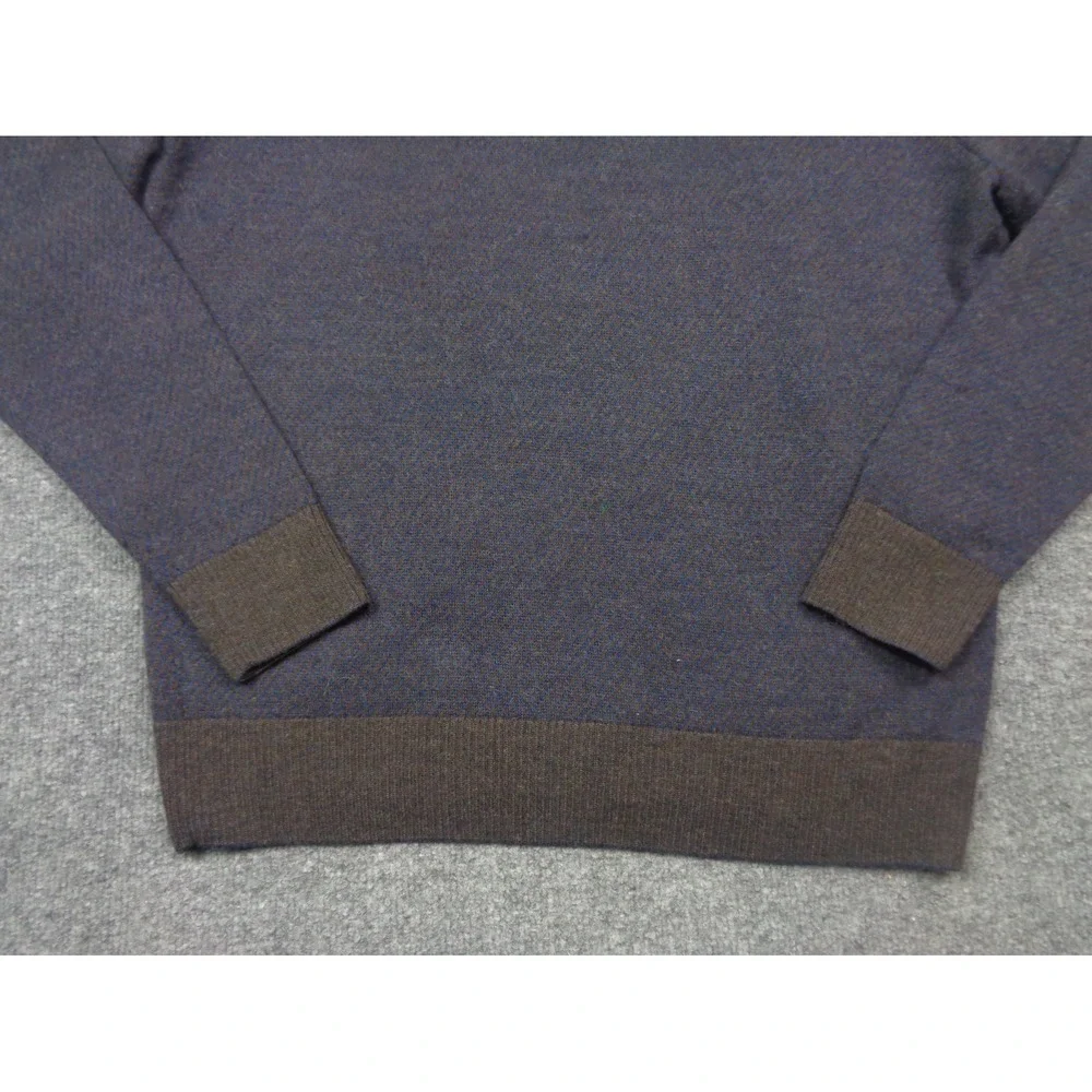 Carroll Custom Alpaca Sweater XL‎ Blue 1/4 Zip Beverly Hills Carroll & Co Peru